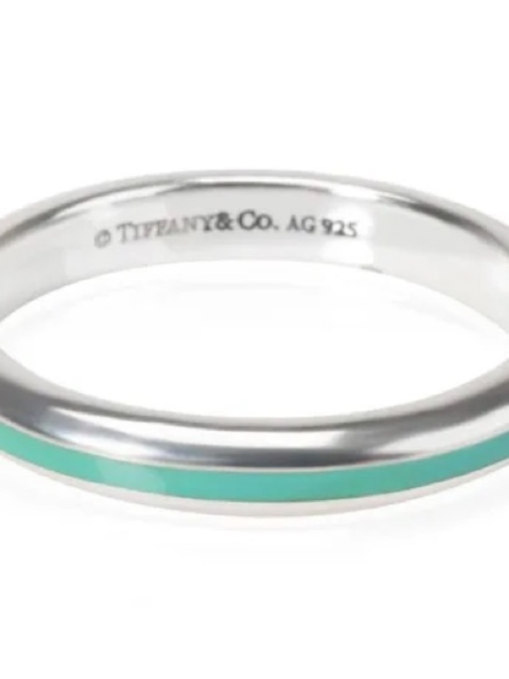 Tiffany & Co. Turquoise Enamel Sterling Silver Band